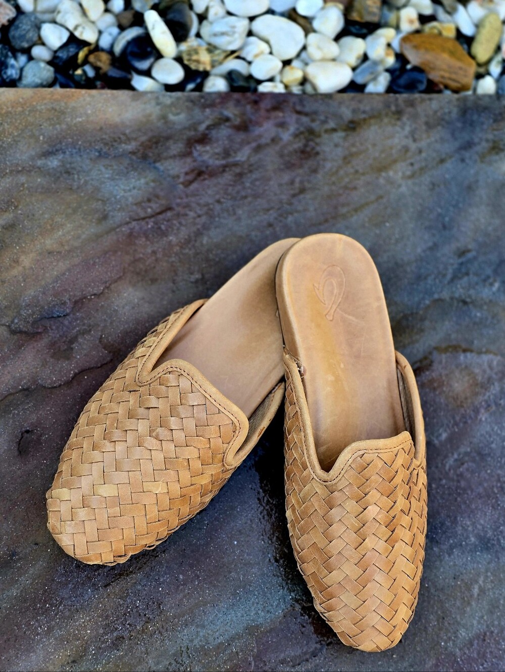 Olukai MII Woven Slip-On Mule - Tan